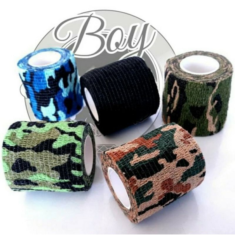 Magic Cover Grip Tattoo - Gulungan Handle Tattoo Black & Army - Satuan / Eceran