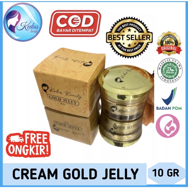 gold jelly by kedas beauty bpom pemutih wajah instan dalam 7 hari