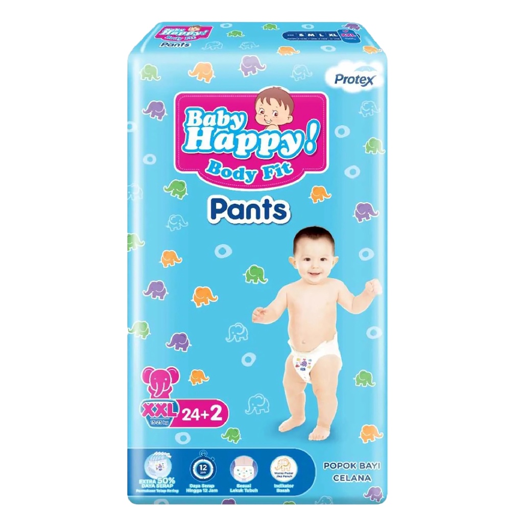 Popok / Pampers Baby Happy Pants S40/M32/L28/XL26/XXL24 - Baby Happy