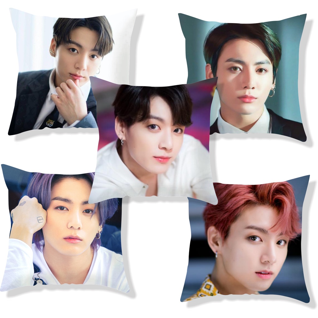 Bantal Jung Kook BTS 30x30 cm Part 1 #JK 001-010/ Bantal Sofa Jung Kook BTS / Bantal BTS Group, Bantal Sofa , Bantal Kado , Bantal Mumer