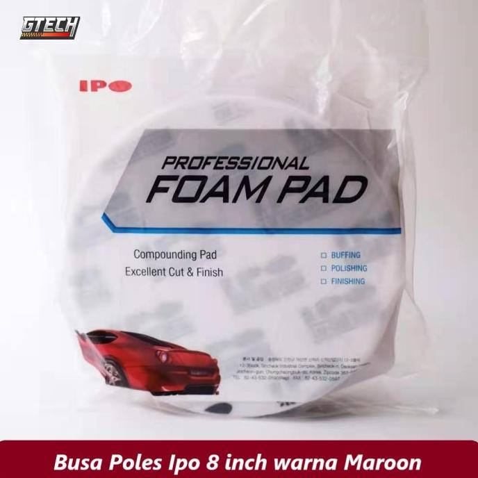 Busa Poles Maroon 8 inch IPO Foam Pad merah IPO Polishing Foam Pad