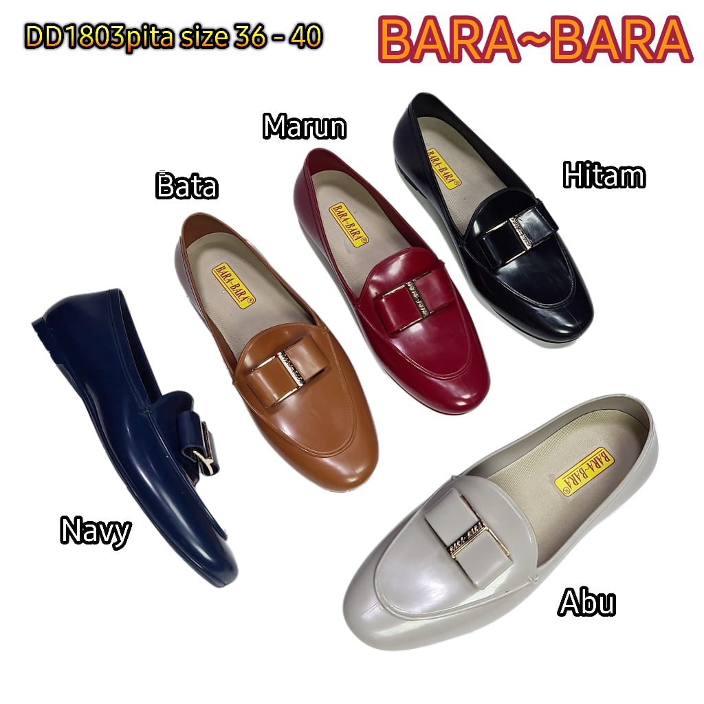 Jelly shoes bara bara karet sepatu wanita import barabara cewek 1803pita