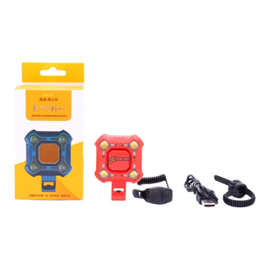 KLAKSON BELL DAN LAMPU SEPEDA/ ELECTRIC SCOOTER/ FIIDO/ DUALTRON/KAABO