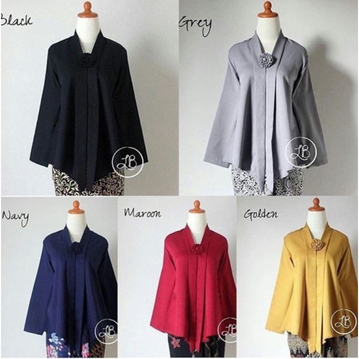 ATASAN KEBAYA FLOY MURAH HITAM MODERN - kebaya kartini