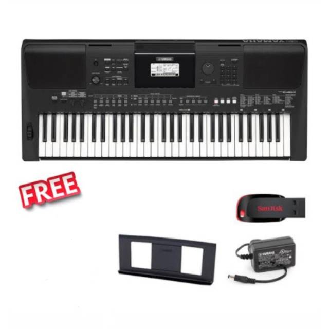 Promo Paket Yamaha Keyboard Psr E 463 E463 + Usb Sampling + Stand no 670 650 660 710 36