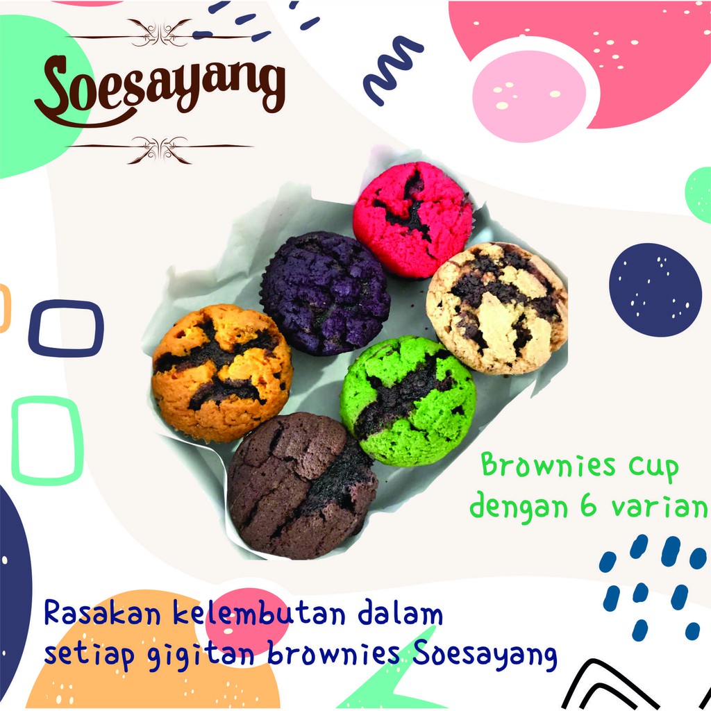 

BROWNIES CUP CAKE 6 VARIAN SOESAYANG BRONIS LEMBUT TANPA PENGAWET