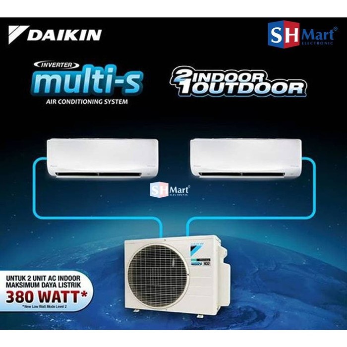 AC DAIKIN MULTI S 1/2PK + 1/2PK CTKC15 + CTKC15 &amp; MKC30 (MEDAN)