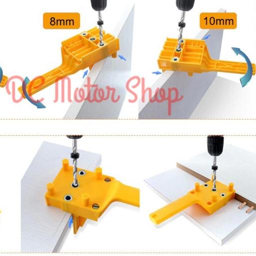 ✯ Dowel Jig Alat Pelubang Dowel Penyambung Kayu Papan Kayu Plywood Drill ➼