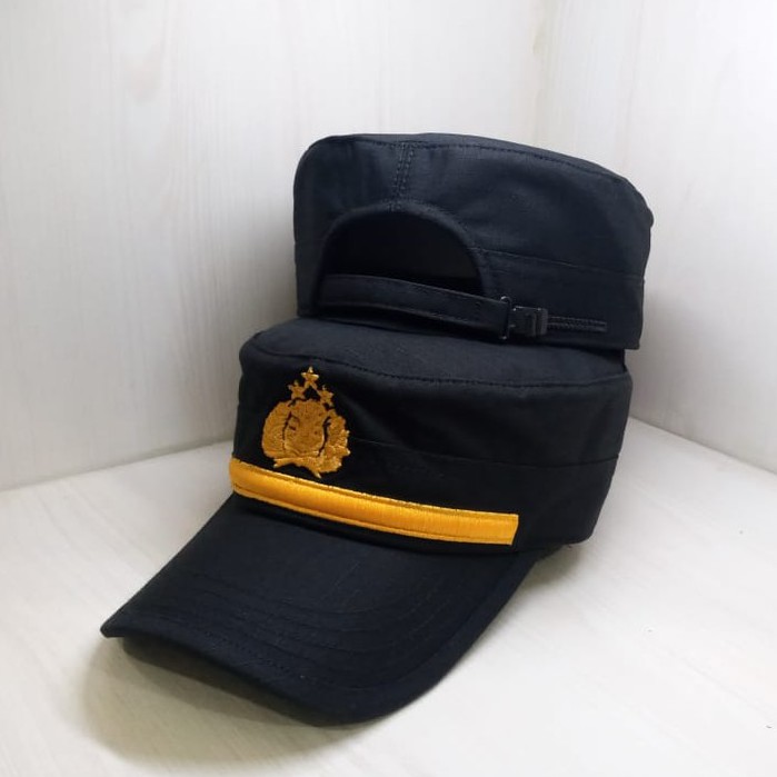 Topi Komando PAMA Polri HITAM