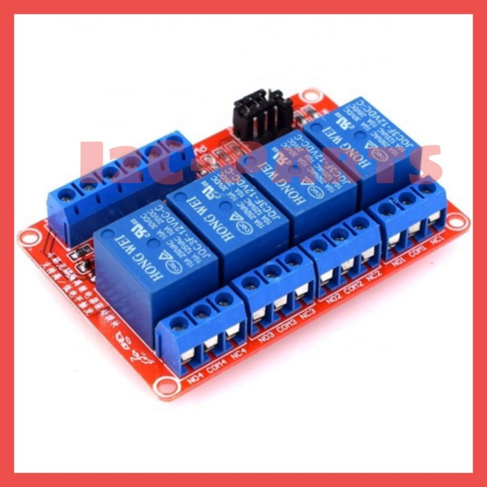 Relay 12V 4 Channel Module High / Low Level Trigger Opto Isolation 4CH