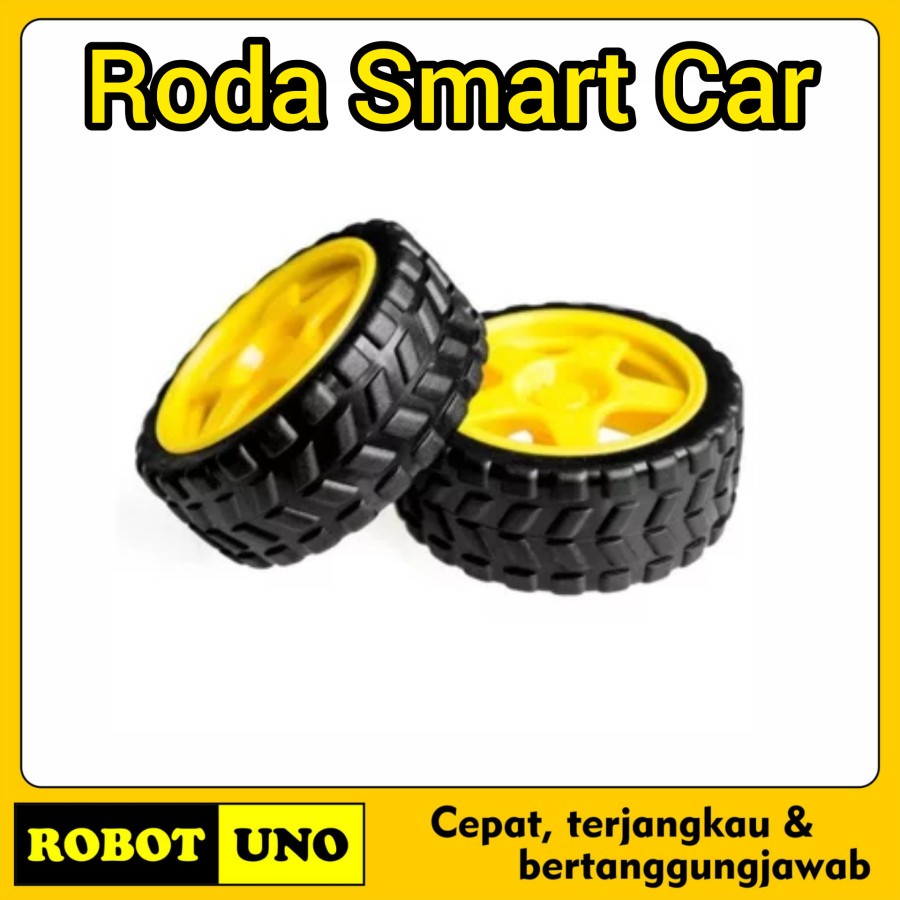 Roda Ban Wheel Smart Robot Car 4WD 2WD Smart Robot Car Kuning