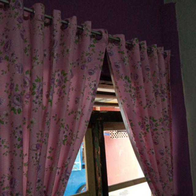 Gorden Shabby Chic/ungu/tirai/jendela/pintu/rumah/minimalis/terbaru/terlaris