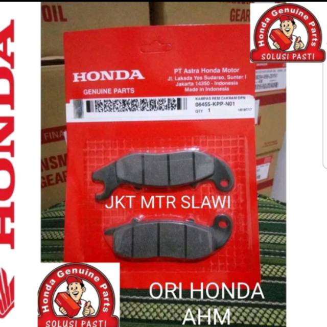 06455 KPP N01 Dispad fr kampas depan cb 150 led tiger revo new mg pro ori honda ahm
