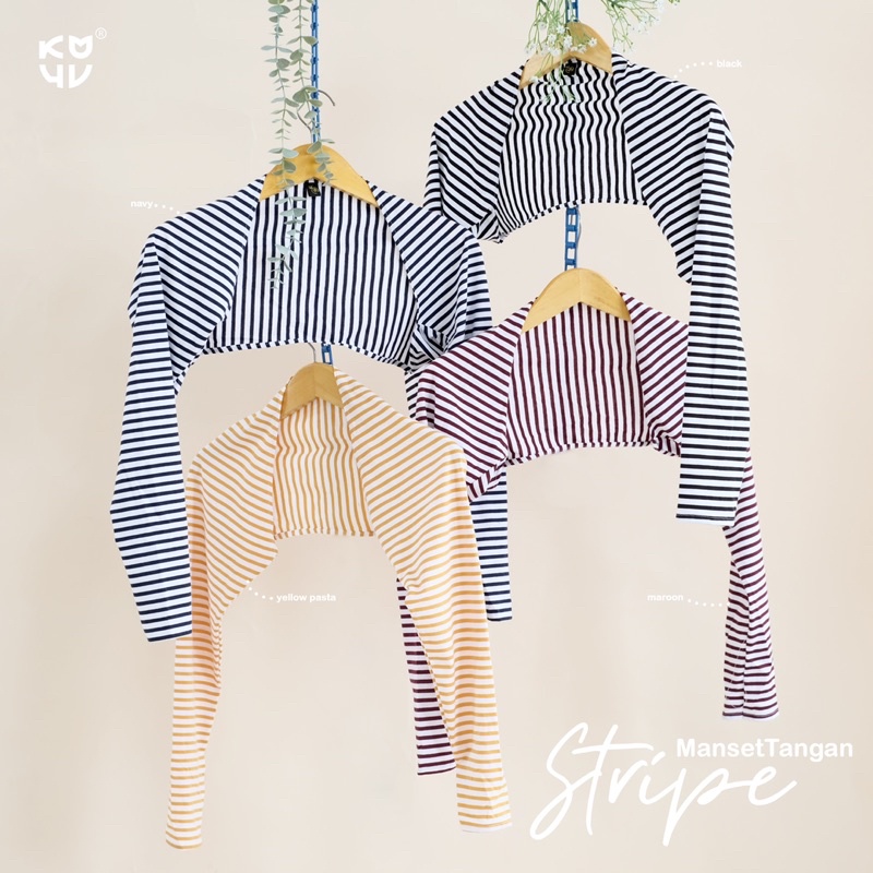 Koyu Hijab Manset Tangan Stripe Best Seller