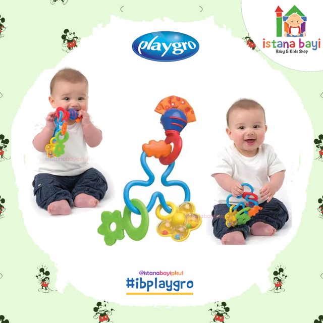 Playgro Twirly Wirly Rattle - Mainan Bayi