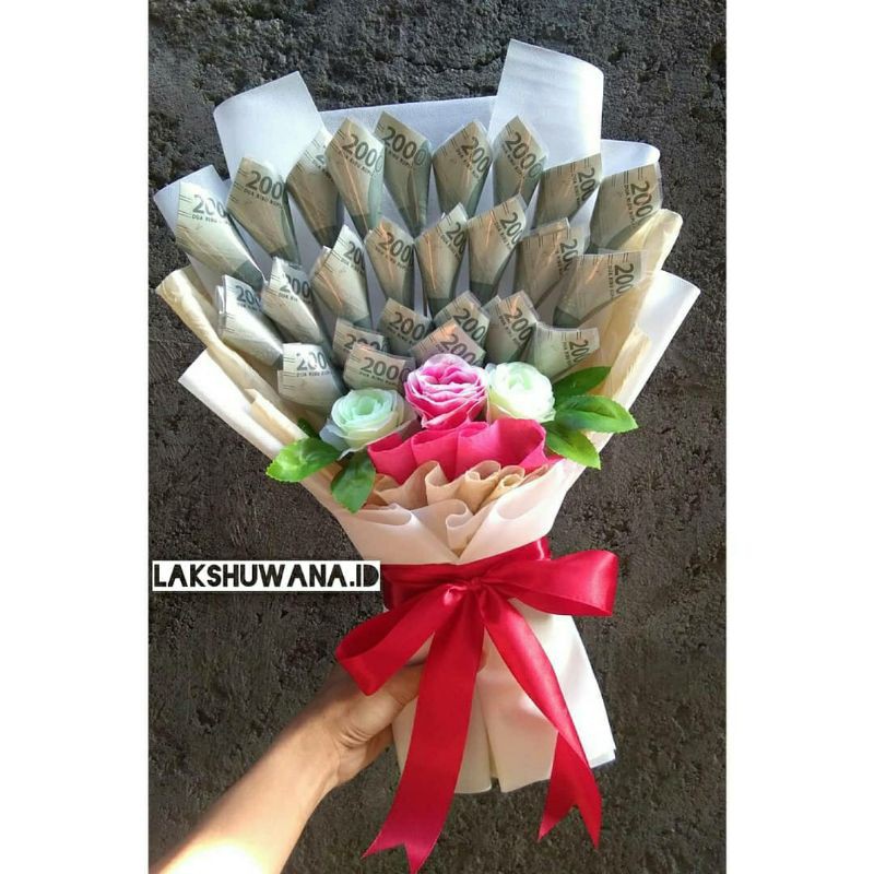 Buket Bunga / Buket Uang / Buket Uang Asli 2000 & 1000/ Money Bouquet