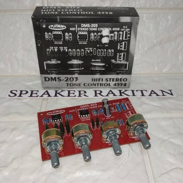 Kit tone control stereo 4558 DMS-203