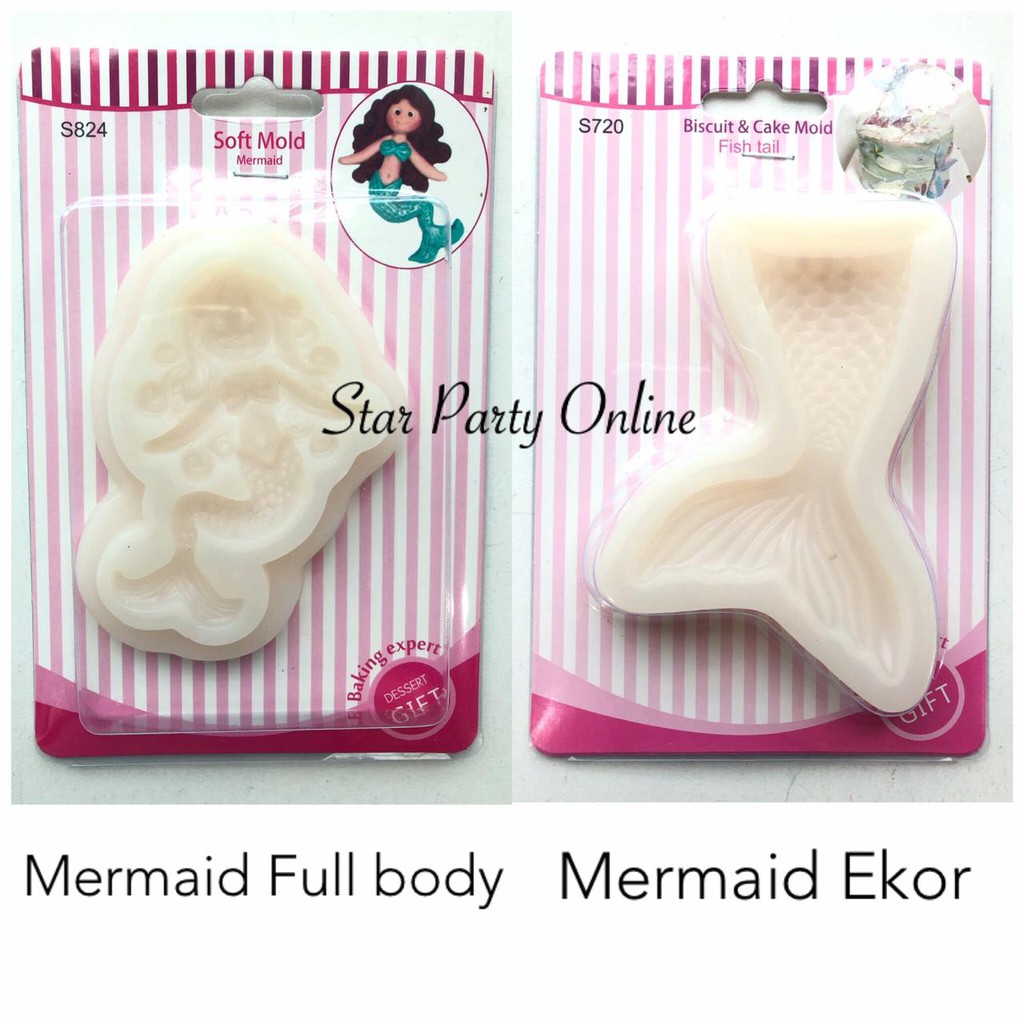 Cetakan Fondant Ekor Mermaid /Silicon Fondant Mould /Cetakan Kue /Cetakan Roti /Cetakan coklat