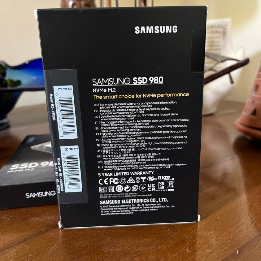 New SSD SAMSUNG 980 NVMe M.2 500GB PCIe