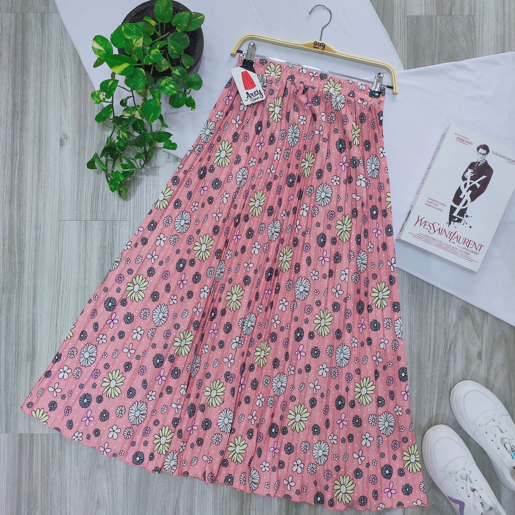 Renira Skirt Bawahan Rok Wanita - Hyget Premium All Size-PINK