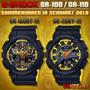 G-Shock BLACK &amp; YELLOW NEW ACCENT COLOR SPORT SERIES