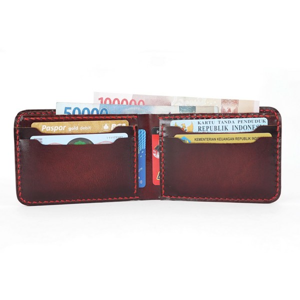 Dompet Pria DMI Kulit Sapi Asli Brush Off Handmade Bifold