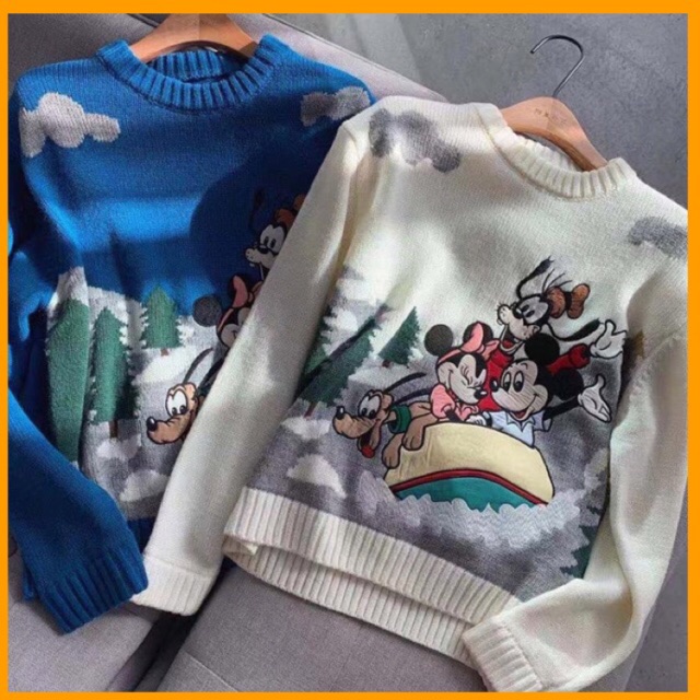 Atasan Sweater Mickey Mouse Beludru Bordiran Gucci Premium SUPER HIGH Quality
