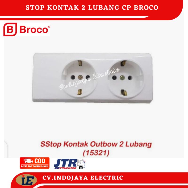 Stop Kontak 2 Lubang Children Protection (CP) Broco 15321-55CP