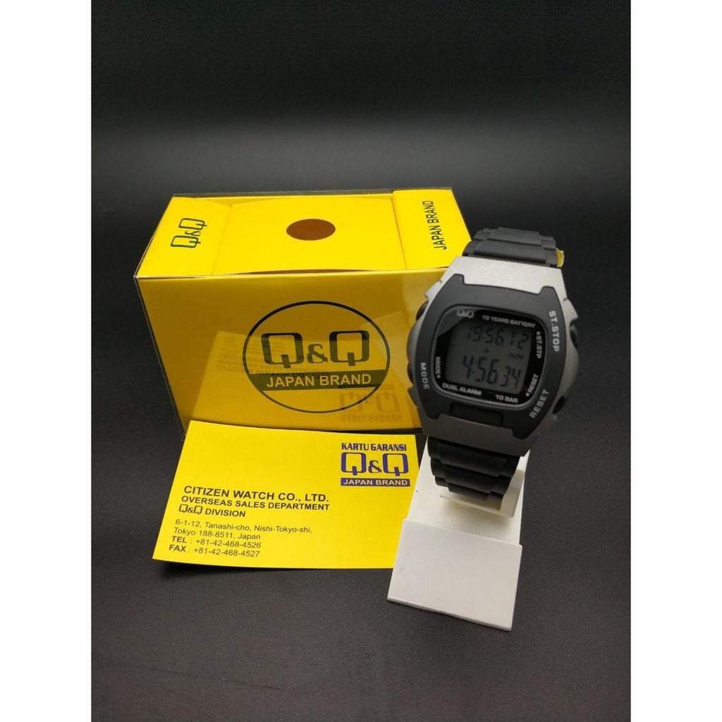 Q Q QQ QnQ Digital Jam Tangan Original MAC5P111Y Black Terbaik