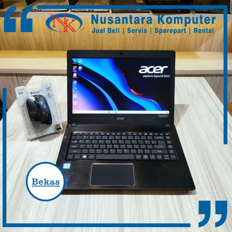 Laptop ACER TMP249-G2-M-348X - Black (core i3 gen 7)