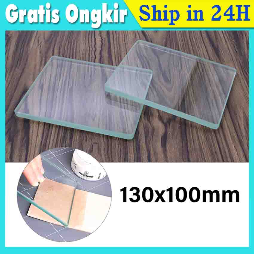 

MoveClap Leather Craft Tempered Glass Plate For Polish Thinning Glue DIY Tool Board