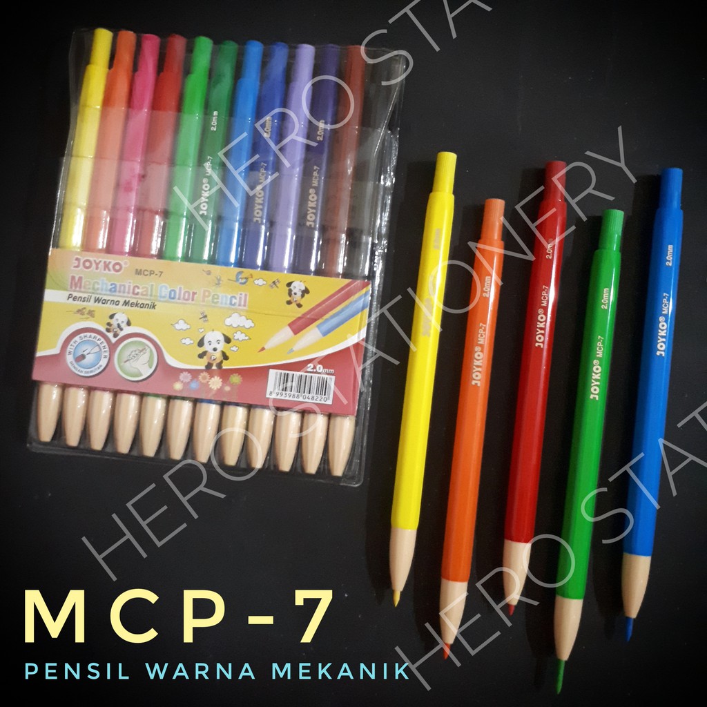 

Pensil warna mekanik joyko 12 warna MCP-7 RB9