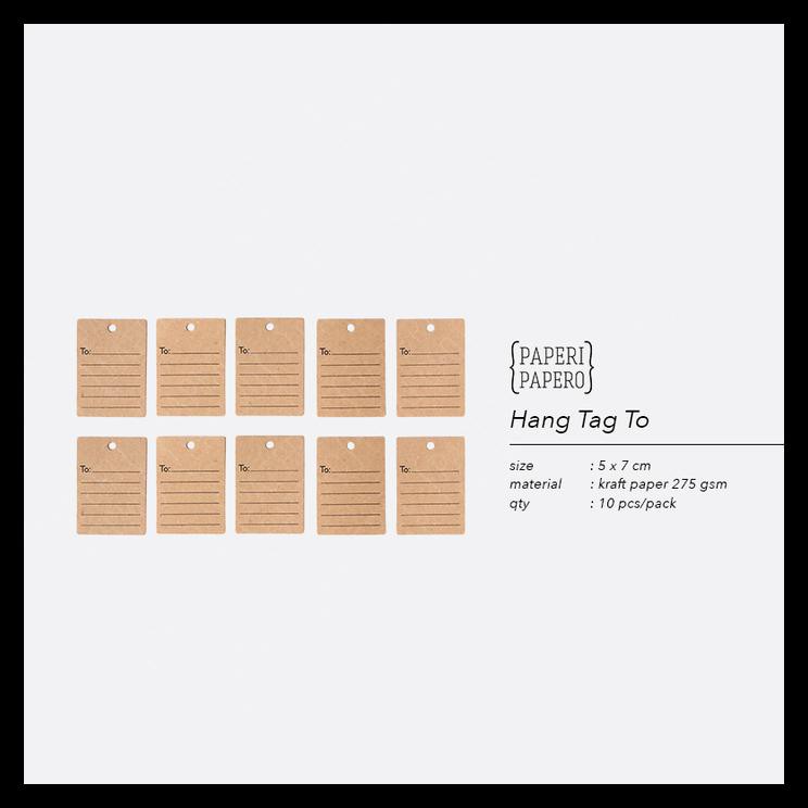 

SPECIAL!! Hang Tag To - Label Alamat / Nama / Pesan Singkat