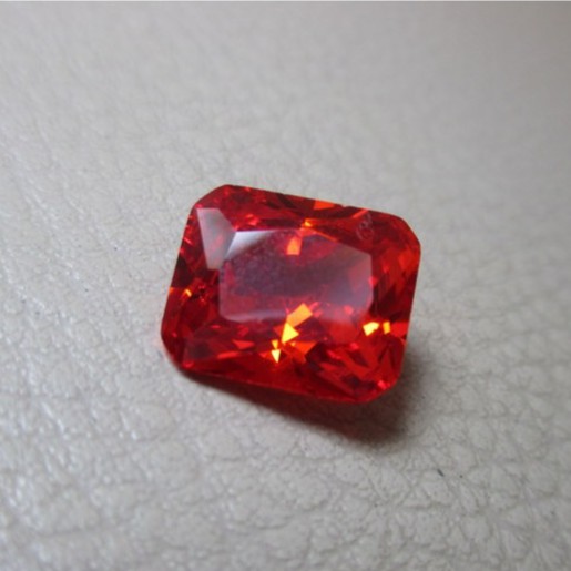Batu Cincin Red Padparadscha Sapphire /Ruby Merah Paparaca Full Cutting