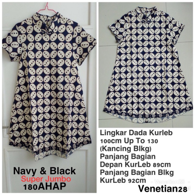 Dress Batik Shanghai Super Jumbo Stretch 180AHAP