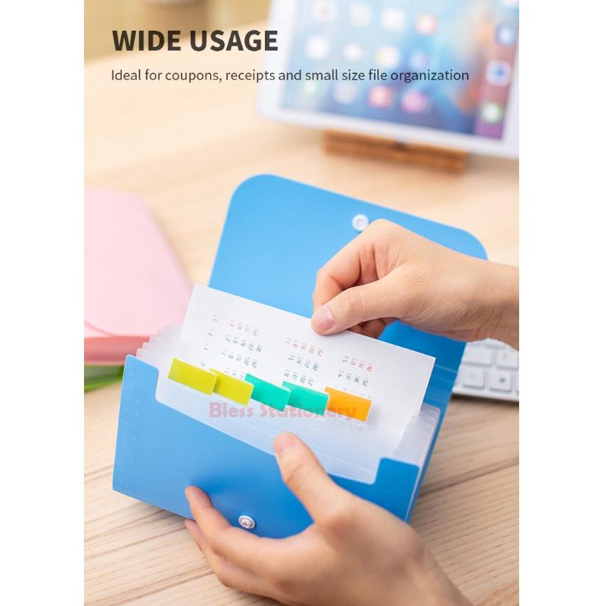 

[KODE ZYPBP] Deli Dompet plastik A6 map uang map nota map giro Expanding File - E5561