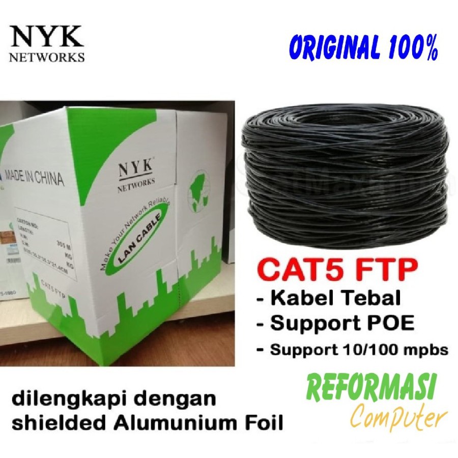 Kabel Lan FTP Cat5E NYK Outdoor 305meter