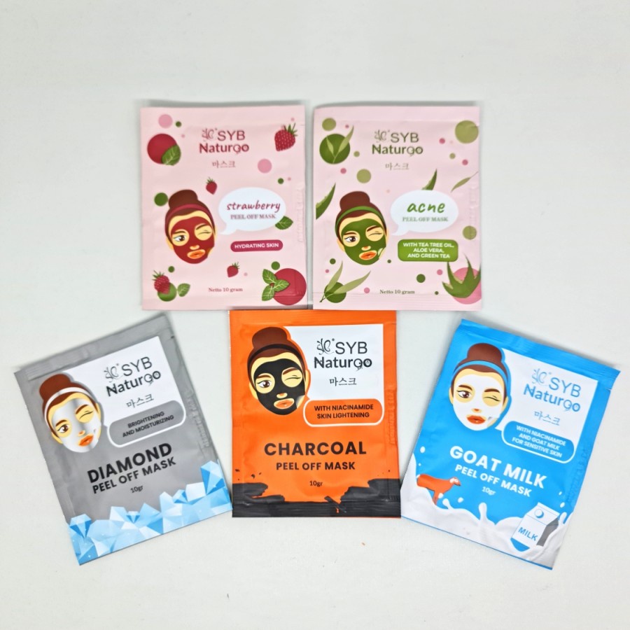 ❤️ Cloudy ❤️ SYB Face Mask 10gr Naturgo Natur90 Peel Off Mask - Masker Wajah Organik