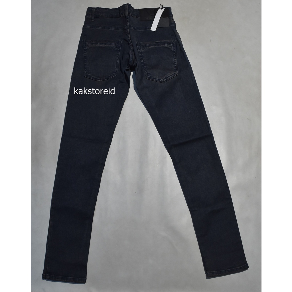 Celana Jeans Panjang Pria NEVADA Hitam Slimfit KOT 32 ORIGINAL