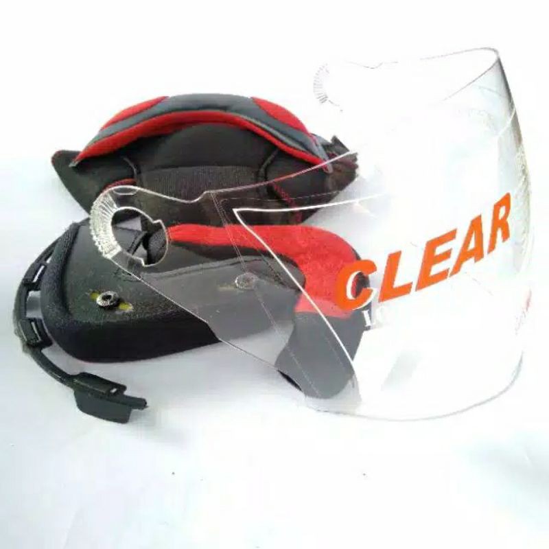 PAKET KACA DAN BUSA HELM KYT 2VISION 2 VISION 2V KOMPLIT MURAH PREMIUM KACA ORI MERK CLEAR