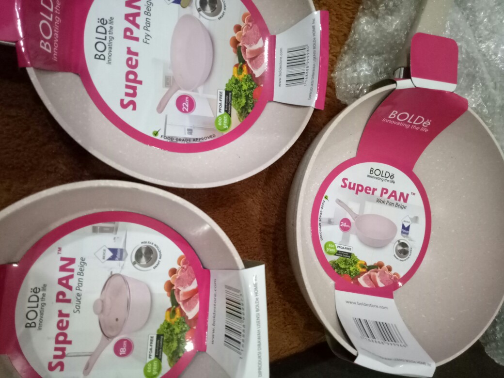 Bolde Super Pan 3 + 1 Pcs Beige Set