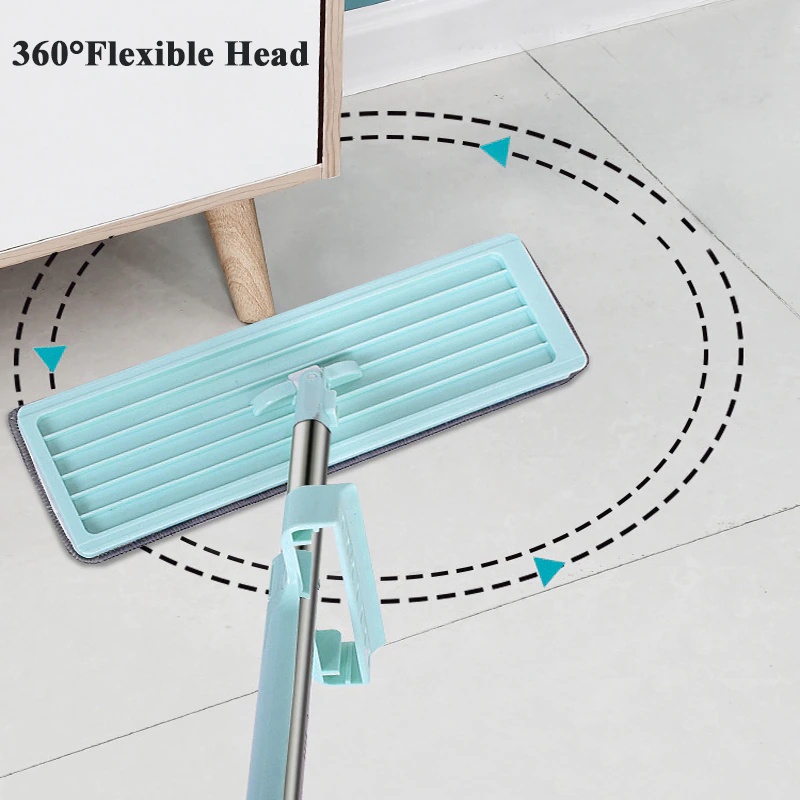 Alat Pel Lantai Ultra Mop Acline - Pel Lantai Tarik Biru Handsfree Flexible