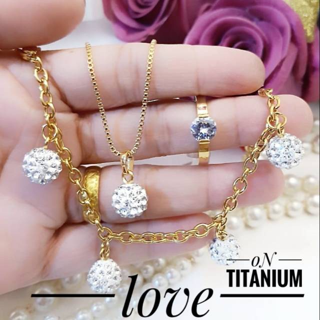 Titanium set perhiasan 0207k