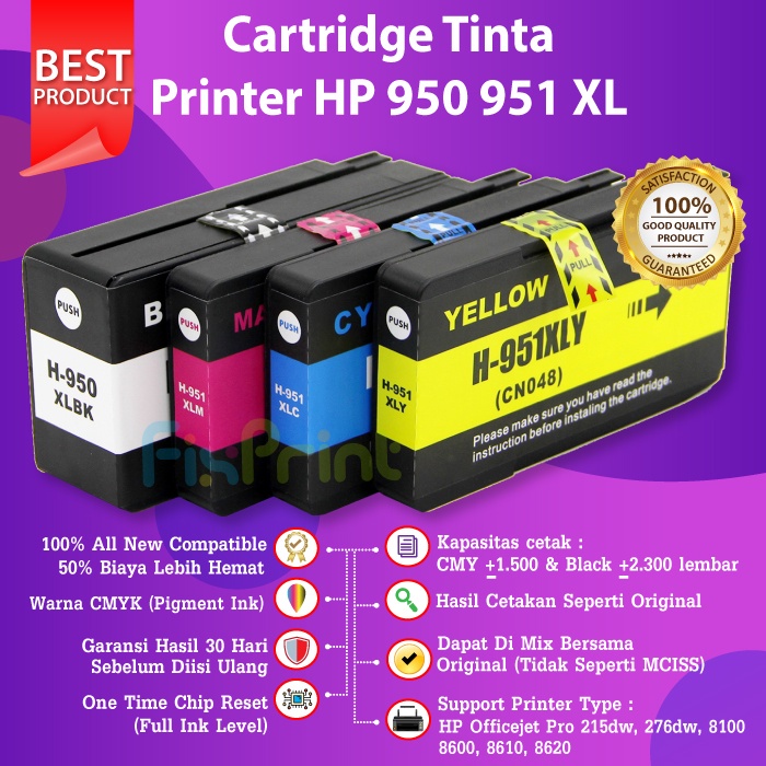 Ink Cartridge Compatible 950 951 XL 950XL 951XL HP 8100 8600 8610 8620