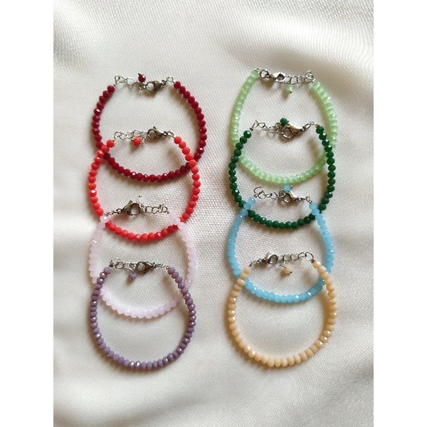 LITTLE TWO Gelang Friendship Kristal Ceko - Basic Crystal size 4mm