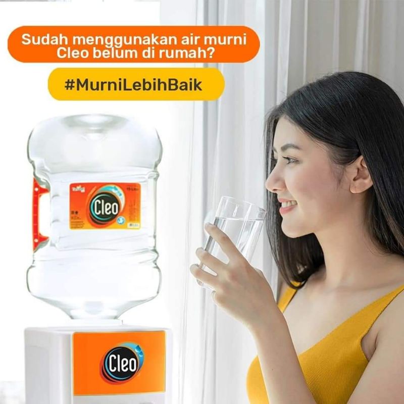 

Cleo mineral water/Air ber oksigen/pure water/Air sehat/Air murni kemasan Galon 19 liter