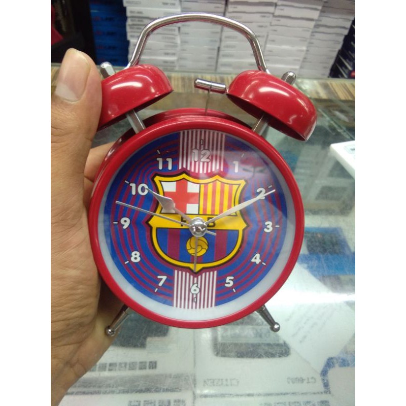 Jam weker Barcelona /Jam Glock Alarm ukururan besar