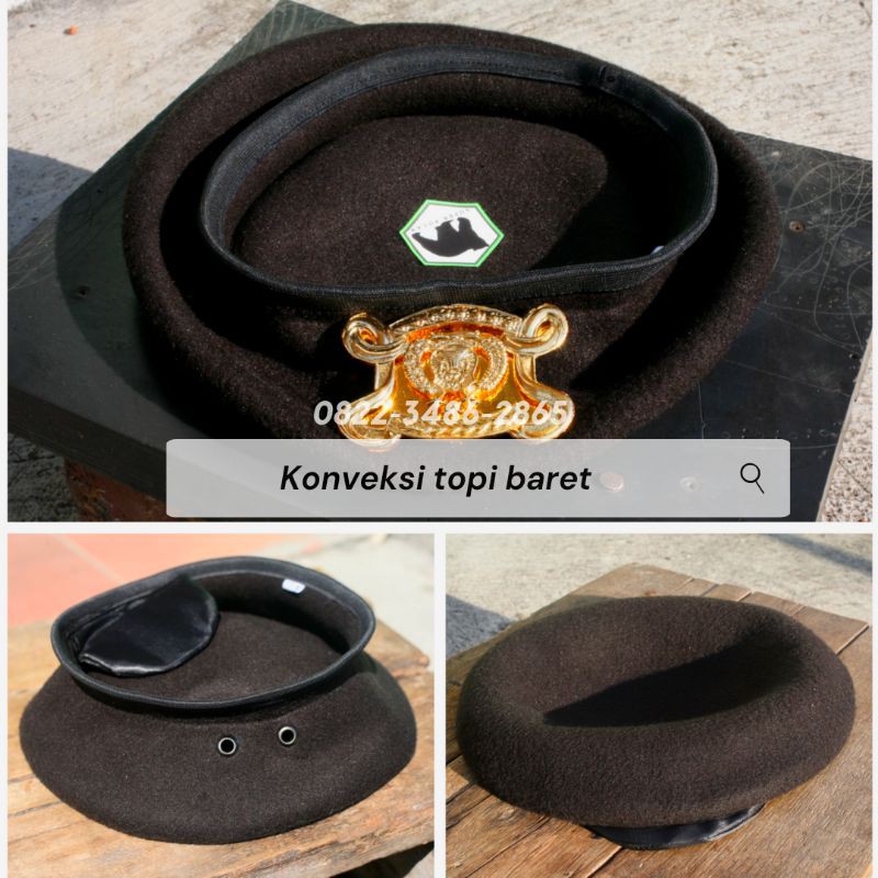 TOPI BARET COKLAT SABHARA POLRI