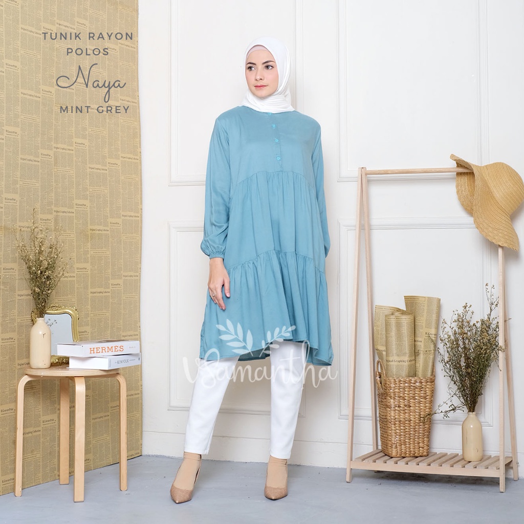 vSamantha - Tunik Muslim Polos Naya