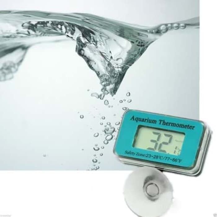 Thermometer Digital Celup Tahan Air Aquarium/Suhu Ruangan/Mesin Mining